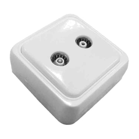 aufputz-antennensteckdose für tv und radio onsen 65x30x65mm
