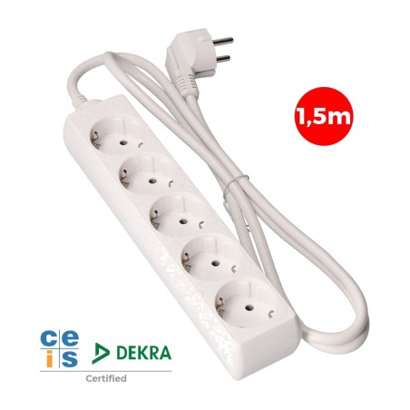 πολύπριζο με πέντε πρίζες schuko h05vv-f 3g1,5 mm2 16 a 250 v 3680 w