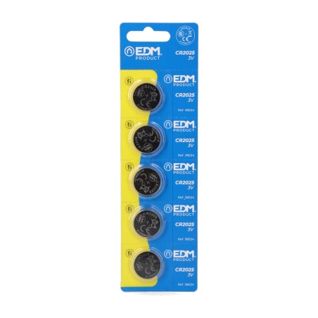 pila a bottone al litio max-pro cr2025 3 v 5 uds 2,5 mm