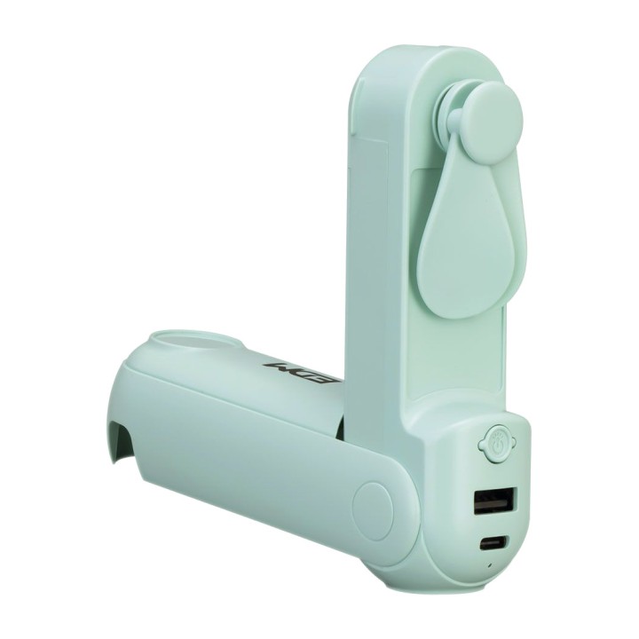 EDM Ventilador de mano plegable con linterna, powerbank y