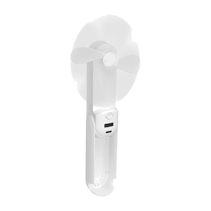 EDM Ventilatore portatile pieghevole con torcia, power bank