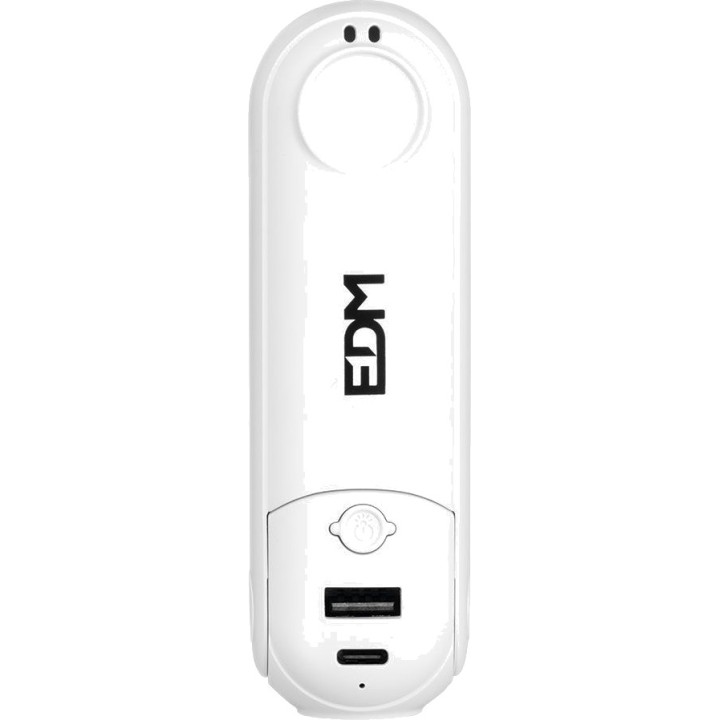 EDM Ventilador de mano plegable con linterna, powerbank y