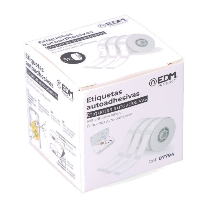 EDM Ersatz-Thermoetikettenrollen für Drucker 07796 3 UDS