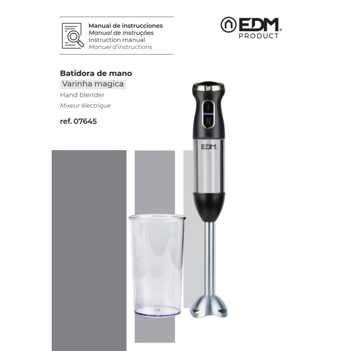 EDM Ruční mixér s mixovací nádobou 600 W 07645
