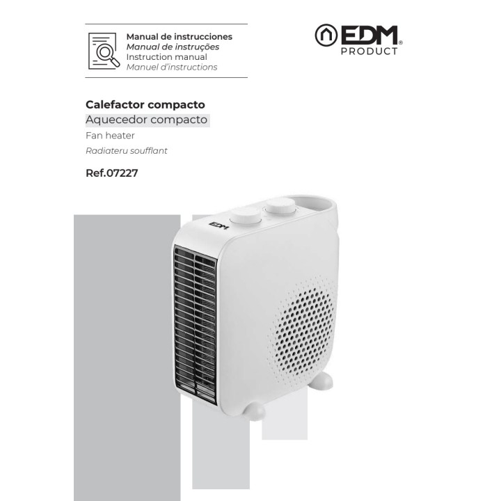 EDM Compact vertical and horizontal heater 1000-2000W 22,6