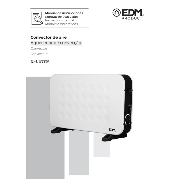EDM Standard légkonvektor 2000 W 39 CM 07135