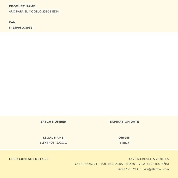 EDM Náhradný mriežkový krúžok pre ventilátor 33962 27 CM