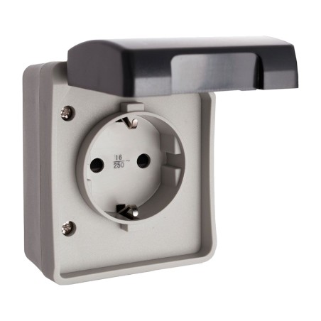 presa stagna da parete 2p+t ip44 16 a 250 v