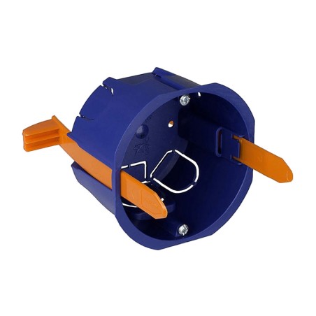 boîte universelle pour mécanismes pour cloison creuse avec fixation par brides serie-blue