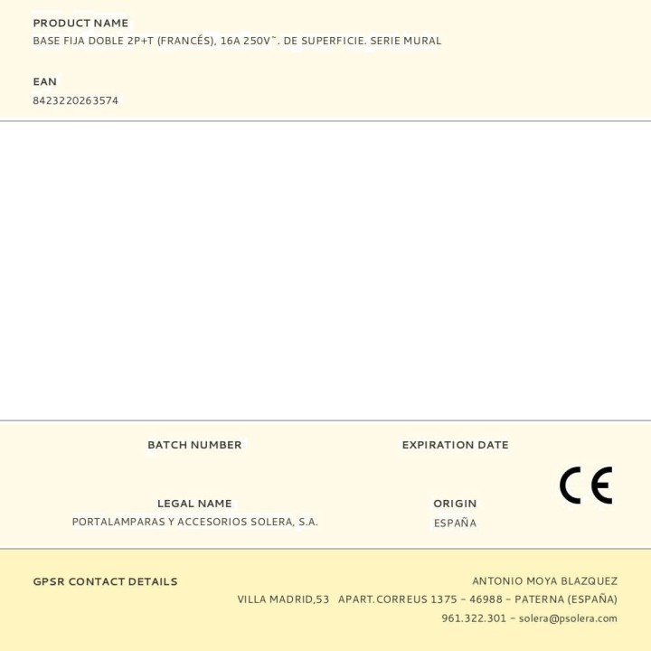 SOLERA Dubbele opbouwcontactdoos met Franse randaarde