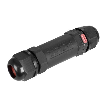 conector de empalme para exterior con válvula anticondensación black-series ce-3pv 3p ip68 24 a 250 v