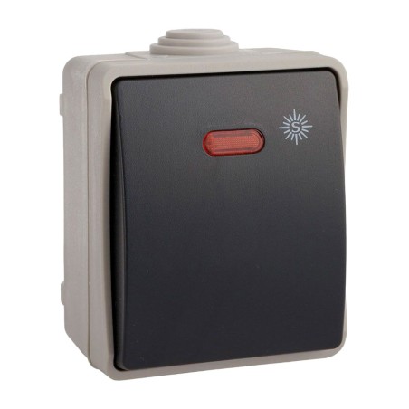 pulsador luminoso estanco de superficie ip54 10 a 250 v