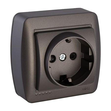 aufputz-steckdose mural-2p+t 16 a 250 v 74x72x28 mm
