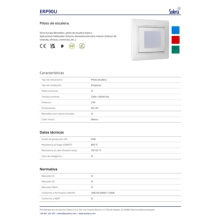 SOLERA Flush-mounted stairwell light with frame