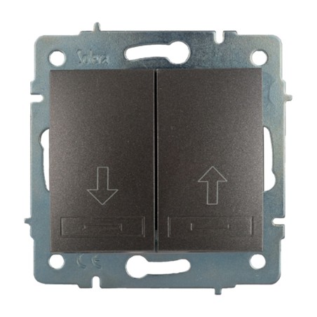 pulsador doble de persiana de empotrar sin marco ip40 10 a 250 v