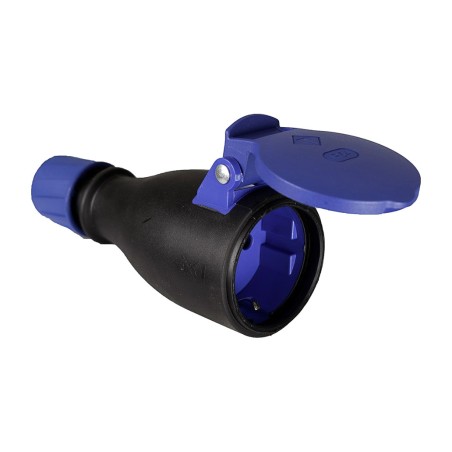 schuko-uttag i gummi för ytmontering med lock och kabelgenomföring 707t ip54 16 a 250 v 4,8 mm