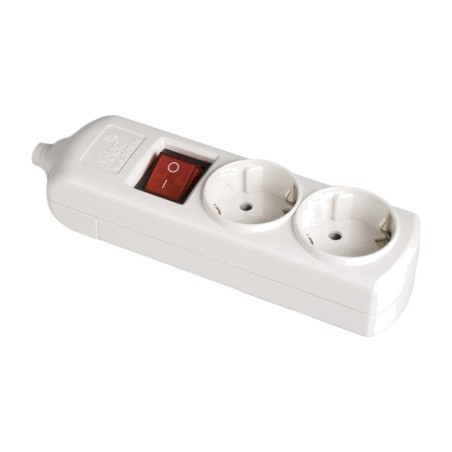 base múltiple bipolar schuko sin cable con interruptor iluminado 16 a 250 v