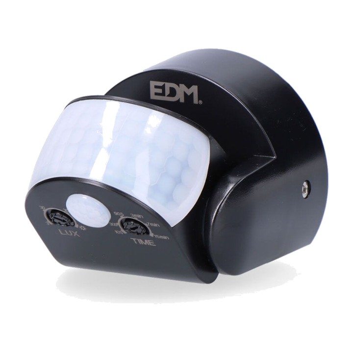 EDM Sensor de movimiento crepuscular con regulador de tiempo y luz 180° 15 M IP65 73117
