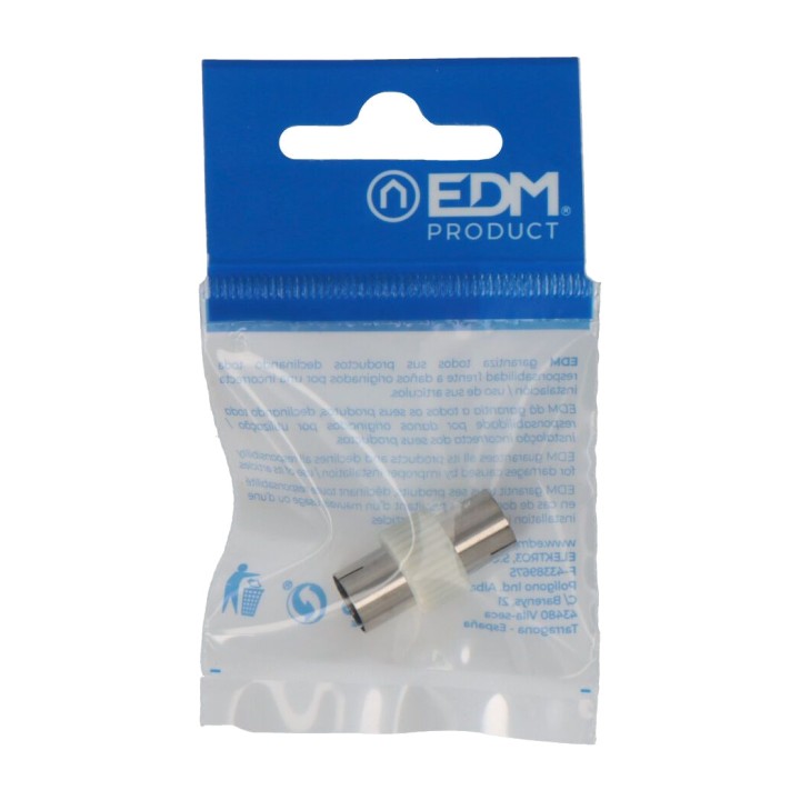 EDM Dubbele vrouwelijke koppeling voor coaxkabel van tv 9,5