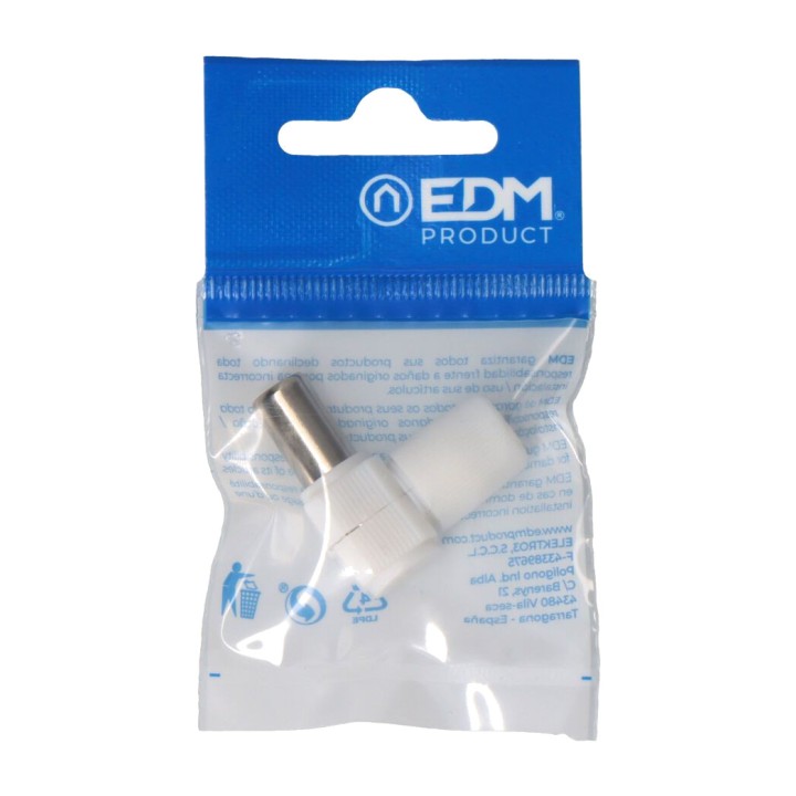 EDM Derékszögű hím dugasz TV koaxiális kábelhez 9,5 MM (5UD)