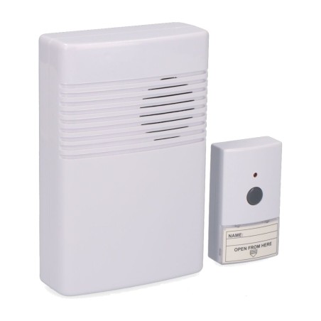 timbre musical inalámbrico con pulsador elba 80 db 12 v