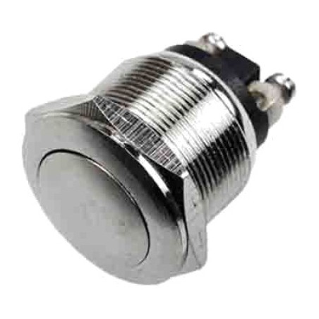 bouton-poussoir en métal chromé pour panneau 2 a 250 v