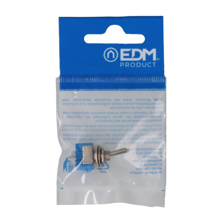 EDM Interruptor unipolar mini de metall per a panell 3 A 250