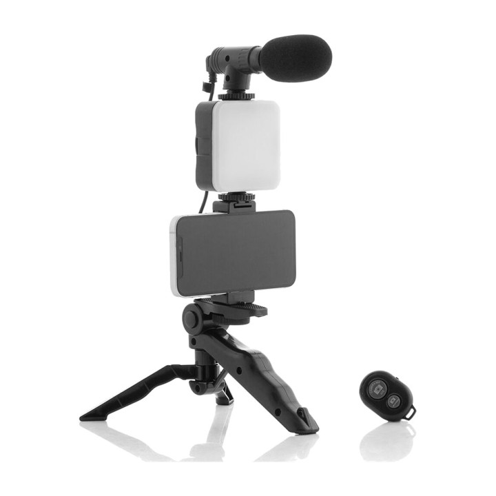 INNOVAGOODS Plodni vlogging kit with light, microphone and