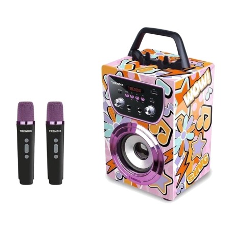 boxă karaoke portabilă cu 2 microfoane wireless magic melody
