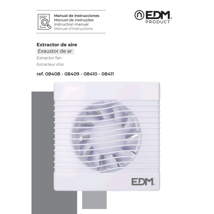 EDM Εξαεριστήρας μπάνιου και κουζίνας με χρονοδιακόπτη 16 W