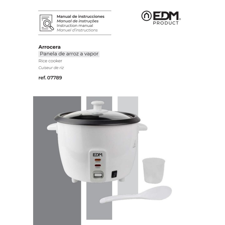EDM Olla arrossera elèctrica antiadherent 400 W 1 L 07789