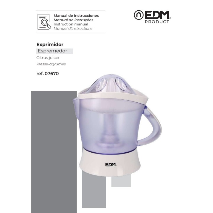 EDM Storcător electric de citrice cu 2 conuri CITRUS-WAVE 40