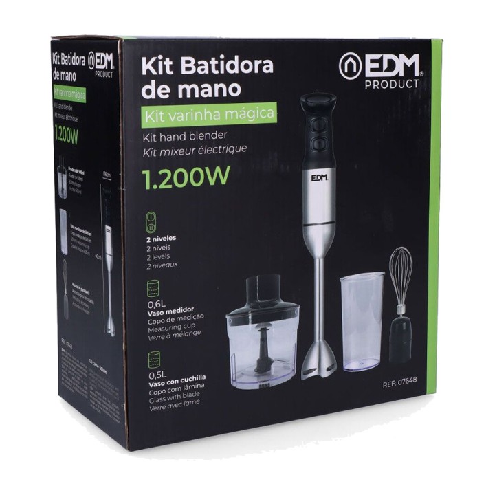 EDM Mixer de mână cu accesorii 1200 W 07648