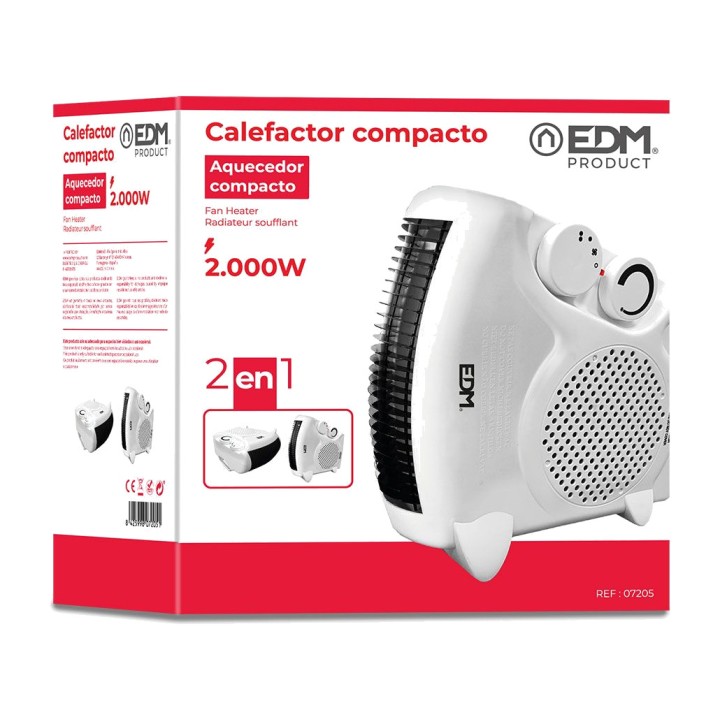 EDM Calefactor compacte 2 en 1, vertical i horitzontal