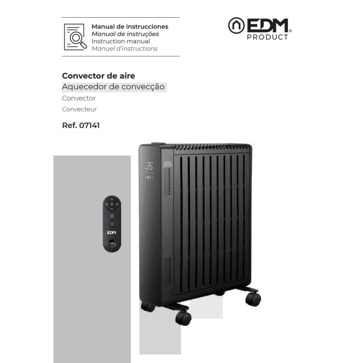EDM Convector d'aire amb wifi i comandament a distància