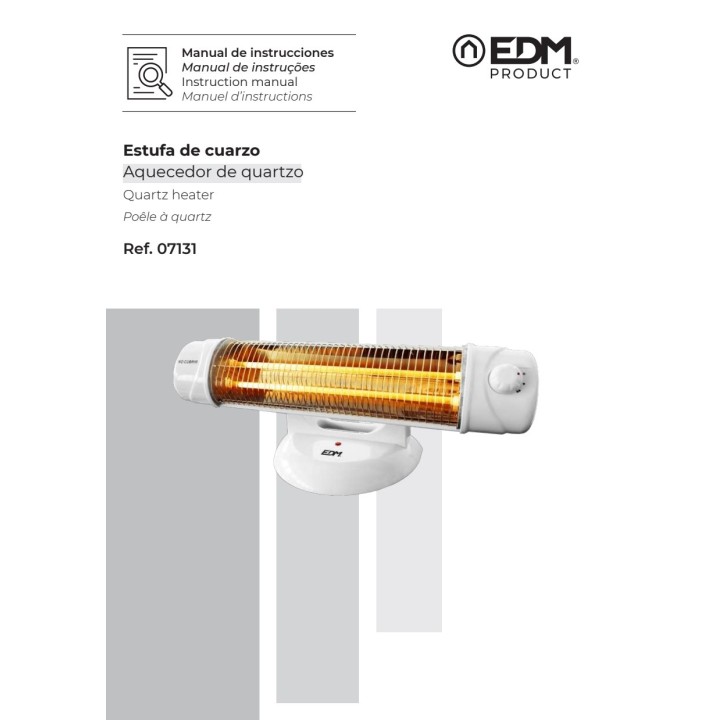 EDM Kvartsvärmare för golv 600/1200W 07131
