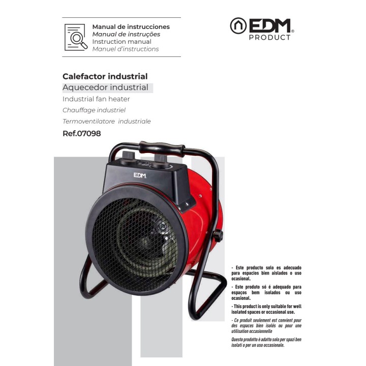 EDM Industriële verwarming 1500-3000W 35 CM 07098
