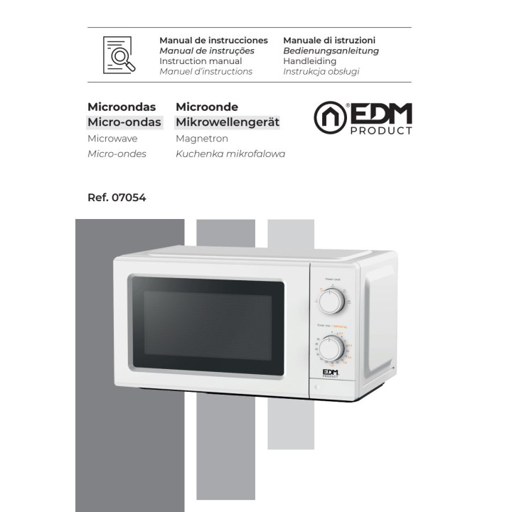 EDM Micro-ondas com descongelação e temporizador 700 W 20 L