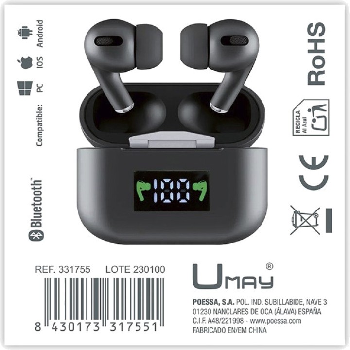 POESSA Bluetooth slušalke z polnilnim etuijem 170775