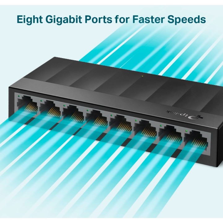 TP-LINK Switch de rede não gerenciável de 8 portas Gigabit