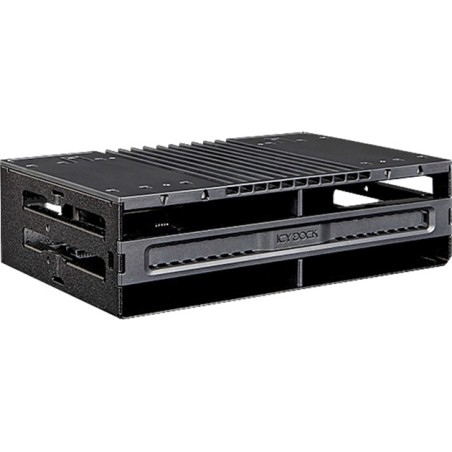 vedettävä kehys 4 lokerolle 2,5 tuuman levyille flexidock-sata-sas-5,25" mb024sp-b