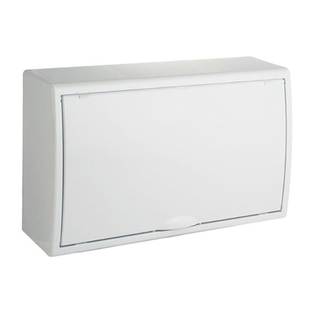 centralino da parete con coperchio per icp e 12 moduli 8698 ip40 407x247x104mm