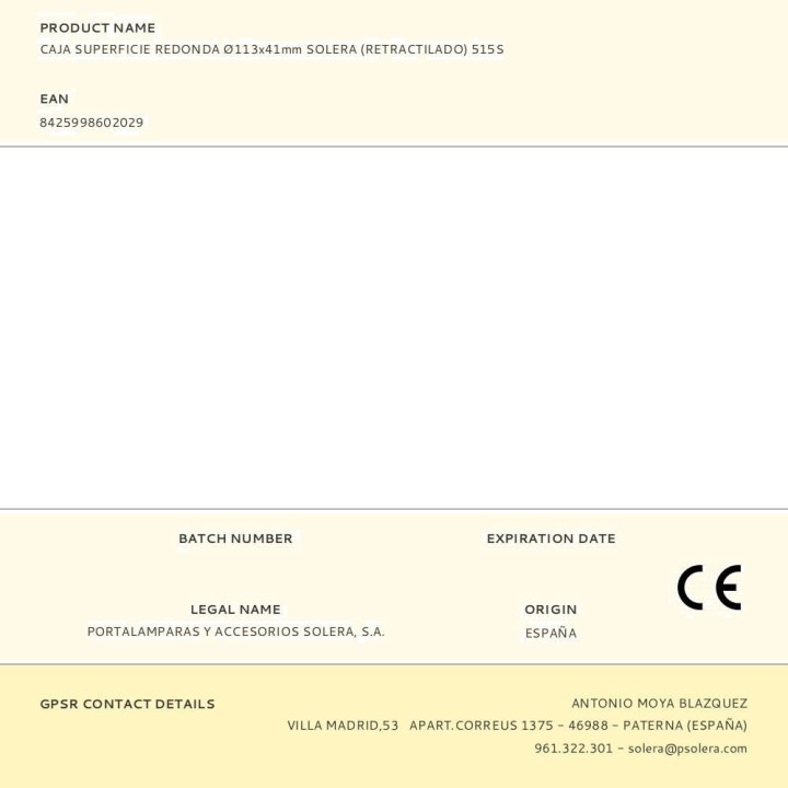 SOLERA Runde Aufputz-Abzweigdose JUNCTION-BOX (5UD) 60201VAR