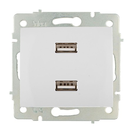 cargador usb doble de empotrar europa-5v 4200 ma