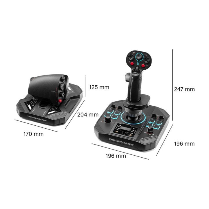 THRUSTMASTER Joystick and throttle for flight simulation