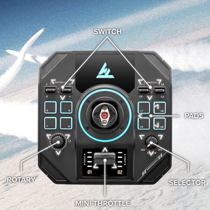 THRUSTMASTER Joystick és gázkar repülésszimulációhoz SOL-R 4
