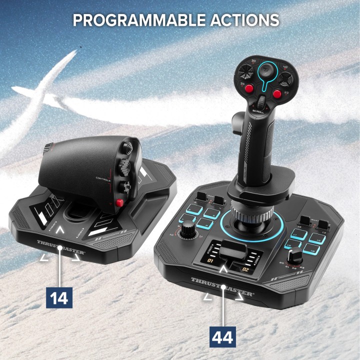 THRUSTMASTER Joystick and throttle for flight simulation