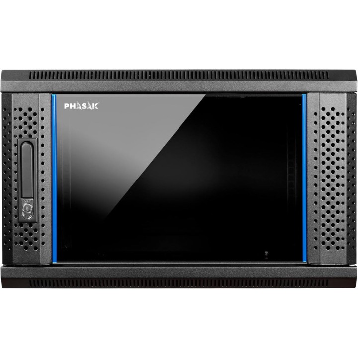 PHASAK Armario rack premontado con puerta acristalada para montaje en pared 19" 9U 600X600MM PHO-3109 MGS0000034610