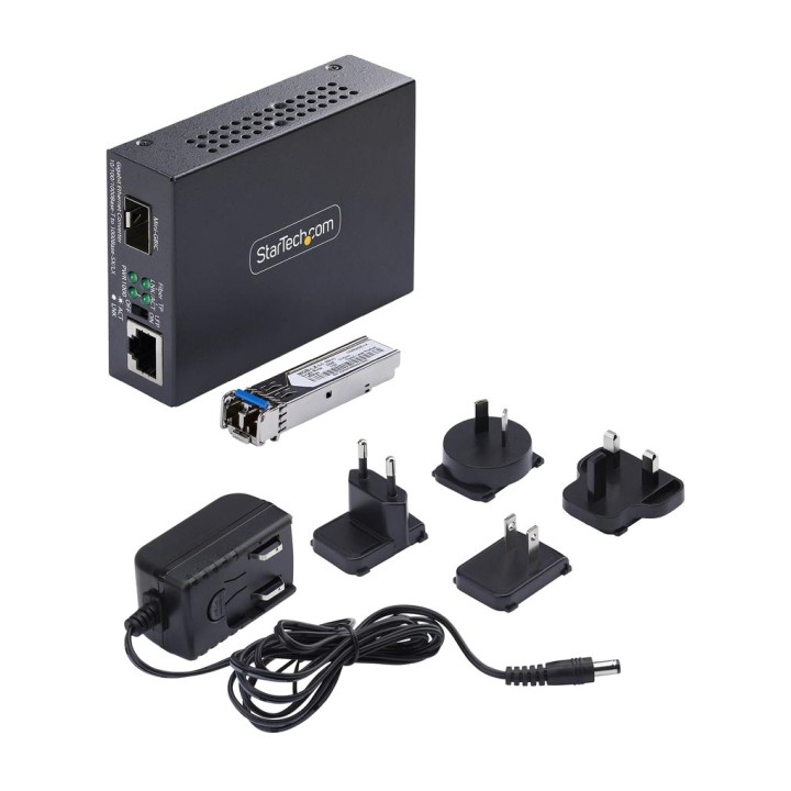 STARTECH.COM Conversor de medios Gigabit Ethernet a fibra óptica monomodo MCM1110SMLC20 LC 1310NM 20KM DSP0000043613