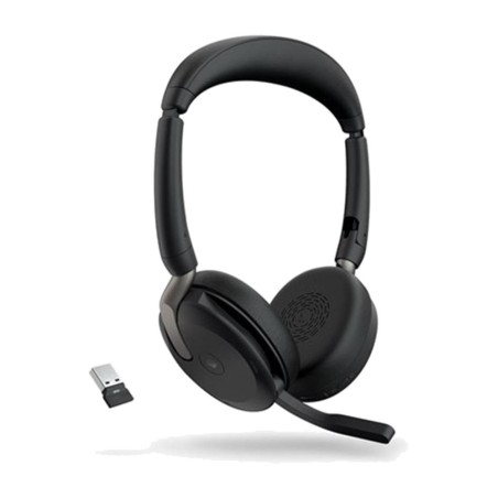auriculares inalámbricos estéreo de oficina con micrófono y cancelación de ruido evolve2-65-flex ms-usb-a